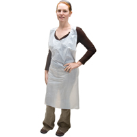 Polyethylene Aprons, Polyethylene, White, 35" W x 46" L OSI Industrial Sales