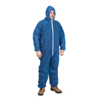 Hooded Coveralls, X-Large, Blue, Polypropylene OSI Industrial Sales