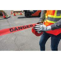 "Danger" Barricade Tape, Bilingual, 3" W x 1000' L, 1.5 mils, Black on Red OSI Industrial Sales