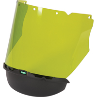Visi&egrave;res V-Gard avec mentonni&egrave;re pour les travaux avec l'arc &eacute;lectrique, Polycarbonate, Teinte Vert OSI Industrial Sales