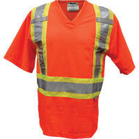 T-shirt de s&eacute;curit&eacute; en maille, Polyester, Petit, Orange OSI Industrial Sales