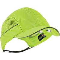 Skullerz&reg; 8960 Short Brim Bump Cap with LED Lighting, High Visibility Lime Green OSI Industrial Sales