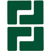 Floor Corner Marks, L, 5" L x 2" W, Green, Polyester OSI Industrial Sales