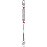 Pro Shock Absorbing Lanyard, 3', Locking Snap Hook Center, Locking Snap Hook Leg Ends, Polyester OSI Industrial Sales