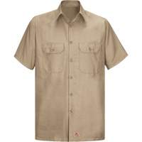 Chemise &agrave; manches courtes en tissu ind&eacute;chirable, Hommes, 3T-Grand, Khaki OSI Industrial Sales