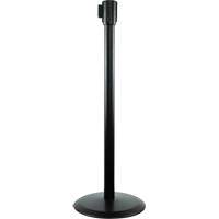 Slimline TensaBarrier&reg; Receiver Post, 38" High, Black OSI Industrial Sales
