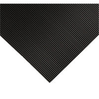 Corrugated Switchboard Matting No.702, 2' W x 10' L, 1/4" Thickness, Black, PVC OSI Industrial Sales
