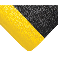 Deluxe Soft Step No. 444 Mats, Pebbled, 3' x 5' x 5/8", Black/Yellow, PVC Sponge OSI Industrial Sales