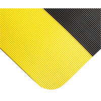 Double Duty Switchboard Mats No.720, Corrugated, 3' x 10' x 5/8", Black/Yellow, PVC OSI Industrial Sales