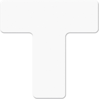 Armor Stripe Lean/5S Markers, T, 6" L x 6" W, White, Plastic OSI Industrial Sales