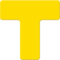 Armor Stripe Lean/5S Markers, T, 6" L x 6" W, Yellow, Plastic OSI Industrial Sales