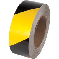 Ruban de marquage pour plancher Tuff Mark, 2" x 100', Polyester, Noir et jaune OSI Industrial Sales