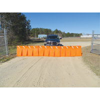 Traffic Barriers, Water-Filled, 62.25" L x 24" H, Orange OSI Industrial Sales