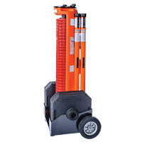 Wheeled Barrier, 50' L, Plastic, Orange OSI Industrial Sales