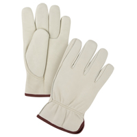 Premium Winter-Lined Driver's Gloves, Large, Grain Cowhide Palm, Fleece Inner Lining OSI Industrial Sales