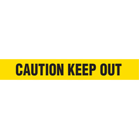 Barricade Tape, English, 3" W x 1000' L, 2 mils, Black on Yellow OSI Industrial Sales