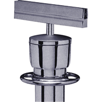 Support d'enseigne pour poteau portable, Chrome satin&eacute; OSI Industrial Sales