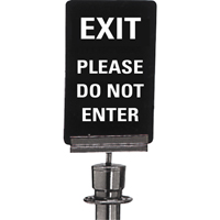 Enseigne de contr&ocirc;le des foules  Exit: Please Do Not Enter , 11" x 7", Plastique, Anglais OSI Industrial Sales