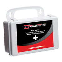 Trousse de premiers soins pour auto Dynamic, Dispositif m&eacute;dical Classe 1, Boîte en plastique OSI Industrial Sales