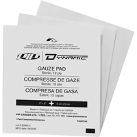 Gaze Dynamic, Tampon, 2" lo x 2" la, St&eacute;rile, Dispositif m&eacute;dical Classe 1 OSI Industrial Sales