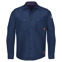 IQ Endurance&reg; Men's Work Shirts, Small, Navy Blue OSI Industrial Sales