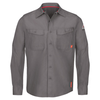 IQ Endurance&reg; Men's Work Shirts, Small, Grey OSI Industrial Sales