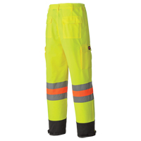 6009 Breathable Traffic Safety Pants, Polyester, X-Small, High Visibility Lime-Yellow OSI Industrial Sales