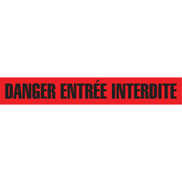 Barricade Tape, French, 3" W x 1000' L, 3 mils, Black on Red OSI Industrial Sales