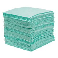 Feuilles absorbantes li&eacute;es de premi&egrave;re qualit&eacute;, Mati&egrave;res dangereuses, 15" x 18", 30 gal. d'absorption OSI Industrial Sales