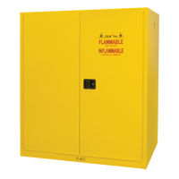Armoire pour entreposage de barils &agrave; la verticale, Capacit&eacute; de 110 gal. US, 2 barils, Jaune OSI Industrial Sales