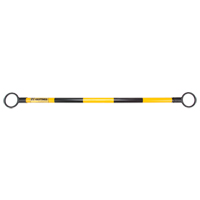 Barre t&eacute;lescopique pour barricade, Longueur d&eacute;ploy&eacute;e de 85", Noir/Jaune OSI Industrial Sales