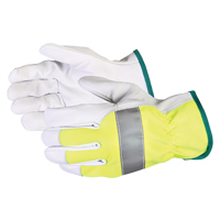 Endura&reg; Hi-Viz Reflective Driver's Gloves, Large, Grain Goatskin Palm OSI Industrial Sales