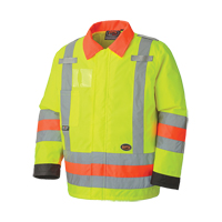 6037 Traffic Control Waterproof Safety Jacket, Polyester, High Visibility Lime-Yellow, X-Small OSI Industrial Sales