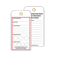 GHS Workplace Tags, Cardstock, 3" W x 6" H, English OSI Industrial Sales