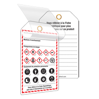 Self-Laminating Workplace Tags, Cardstock, 3-3/8" W x 5-3/4" H, French OSI Industrial Sales