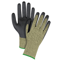Gants &eacute;lastiques sans coutures r&eacute;sistants &agrave; la coupe noir & jaune, Taille Moyen/8, Calibre 13, Rev&ecirc;tement Mousse de nitrile, Enveloppe en Aramide, ASTM ANSI niveau A6 OSI Industrial Sales