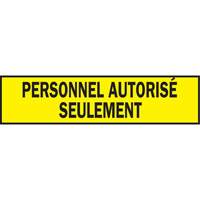 Ruban de signalisation pour barricade, Français, 3" la x 200' lo, 3,5 mils, Noir sur jaune OSI Industrial Sales