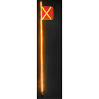 Safety Whip&reg; Heavy-Duty LED Whips, Hitch Mount, 10 High, Orange with Reflective OSI Industrial Sales