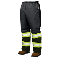 Lined Pull-On Safety Pant, Polyester, Large, Black OSI Industrial Sales