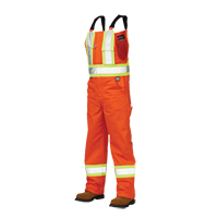 Unlined Safety Overalls, Poly-Cotton, Large, High Visibility Orange OSI Industrial Sales