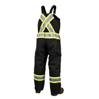 Lined Safety Overalls, Polyester/Polyurethane, Large, Black OSI Industrial Sales