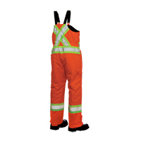 Lined Safety Overalls, Polyester/Polyurethane, Large, High Visibility Orange OSI Industrial Sales