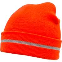 High Visibility Knit Hat with Reflective Stripe, High Visibility Orange, Acrylic OSI Industrial Sales
