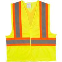 Veste de s&eacute;curit&eacute; pour la circulation, Jaune lime haute visibilit&eacute;, Moyen, Polyester OSI Industrial Sales