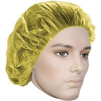 Bouffant Caps, Polypropylene, 24", Yellow OSI Industrial Sales