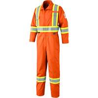 7702 FR Hi-Vis Safety Coveralls, Size 36, Orange OSI Industrial Sales