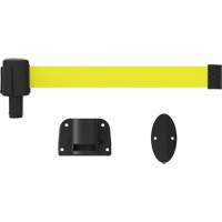 PLUS Wall Mount Barrier System, Plastic, Screw Mount, 15', Yellow Tape OSI Industrial Sales