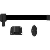PLUS Wall Mount Barrier System, Plastic, Screw Mount, 15', Black Tape OSI Industrial Sales