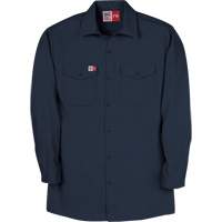 Arc Flash Work Shirt, Small, Navy Blue OSI Industrial Sales