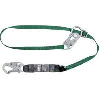 V-Series Tie-Back Lanyard, 6', Rebar Hook Center, Snap Hook Leg Ends, Polyester OSI Industrial Sales